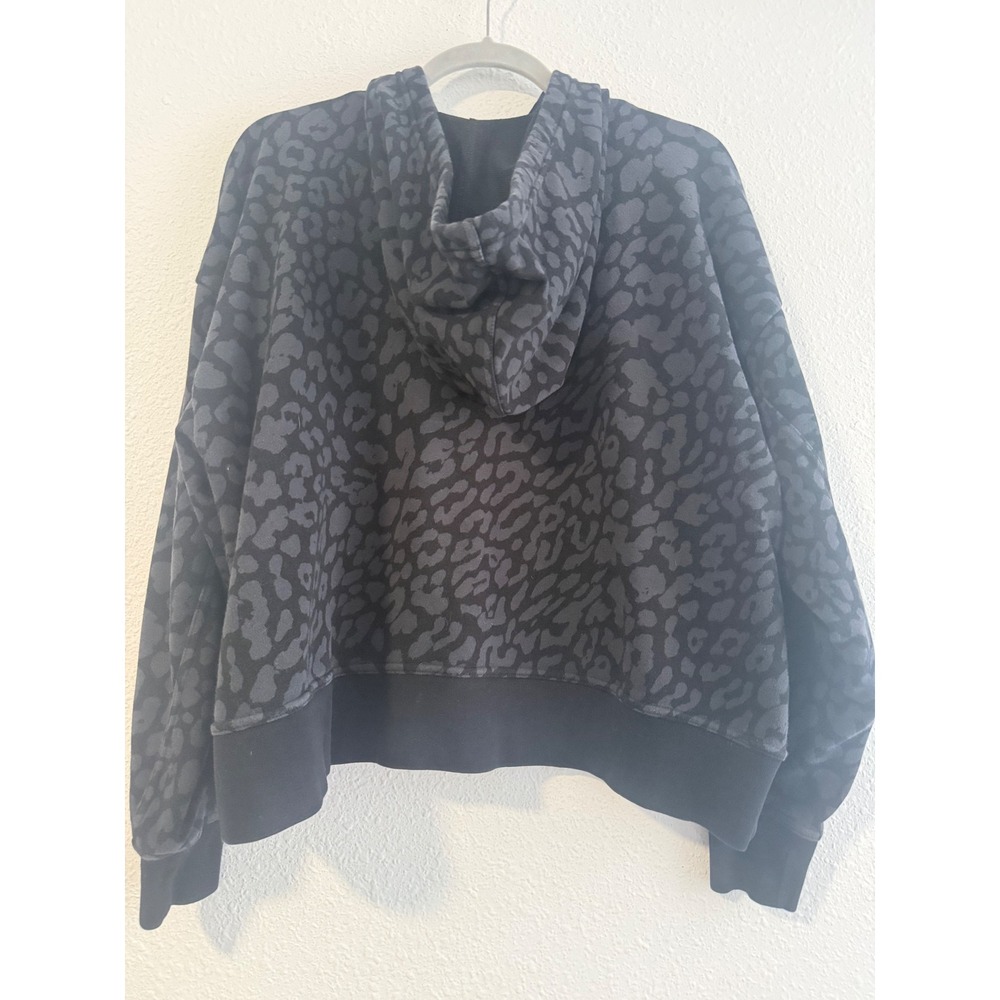 Nike DRI-FIT‎ Get Fit Women's Cheetah Print Hoodie Size L Black - Picture 3 of 8